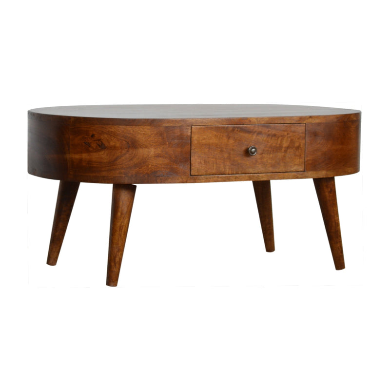 Chestnut Rounded Coffee Table Artisan