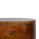 Chestnut Rounded nightstand Table Artisan