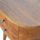 Chestnut Rounded nightstand Table Artisan