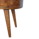 Chestnut Rounded nightstand Table Artisan