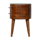 Chestnut Rounded nightstand Table Artisan