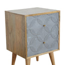 Geometric Carved Nightstand