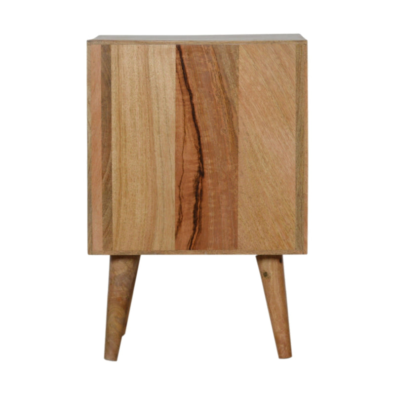 Geometric Carved Nightstand