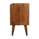 Chestnut Inlay Abstract Nightstand