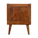 Chestnut Inlay Abstract Nightstand