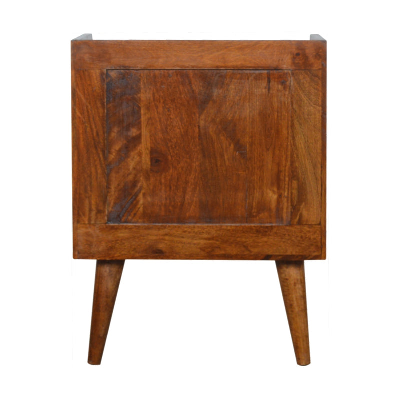 Chestnut Inlay Abstract Nightstand
