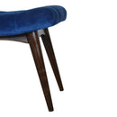 Royal Blue Cotton Velvet Bench