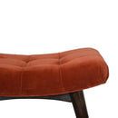 Brick Cotton Velvet Curve Bench