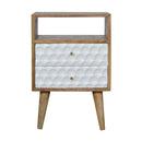 Honeycomb Open Slot Nightstand