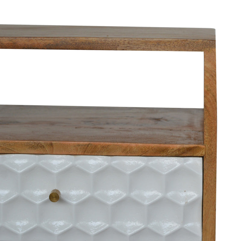Honeycomb Open Slot Nightstand