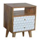 Honeycomb Open Slot Nightstand