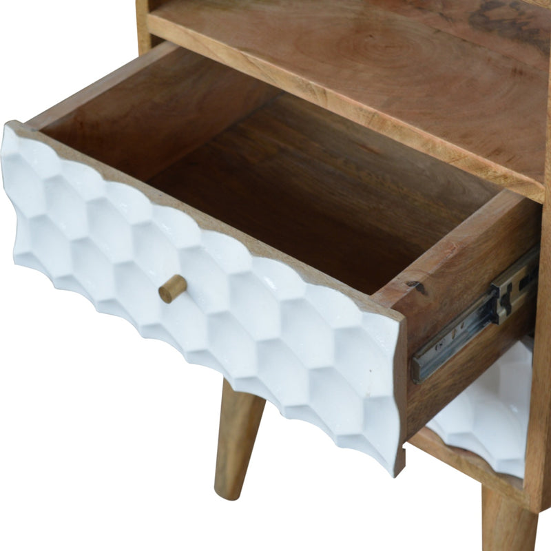 Honeycomb Open Slot Nightstand