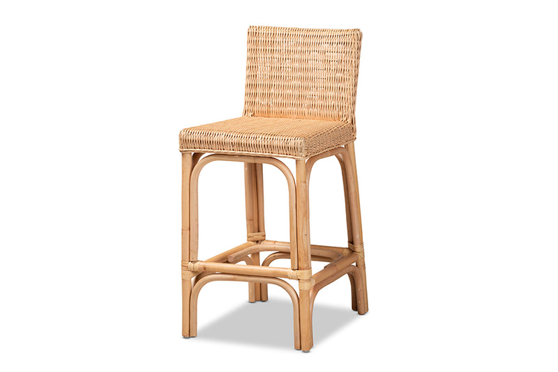 Riley Natural Finished Rattan Counter Stool iHome Studio