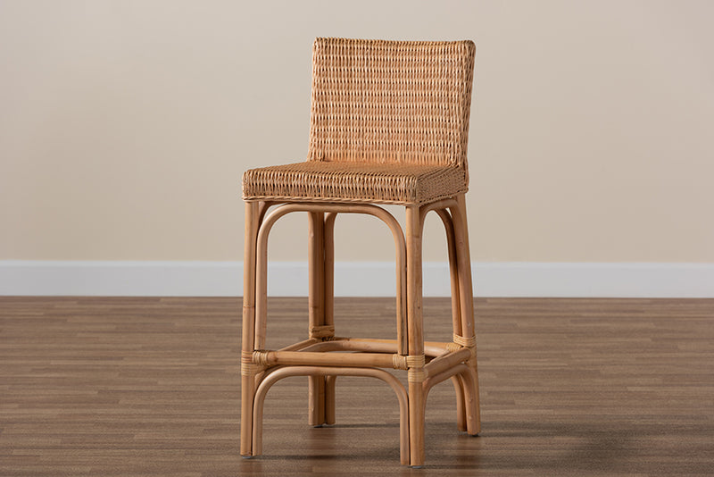 Riley Natural Finished Rattan Counter Stool iHome Studio