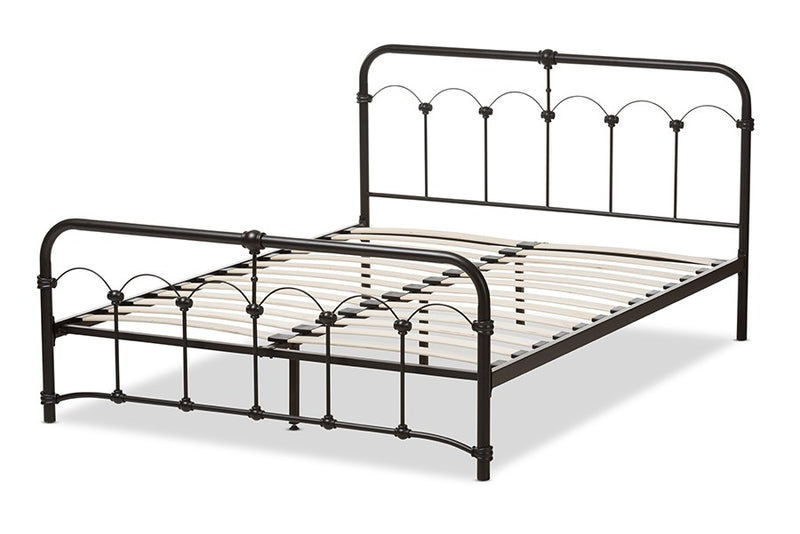 Celeste Black Finished Metal Platform Bed (Queen) iHome Studio