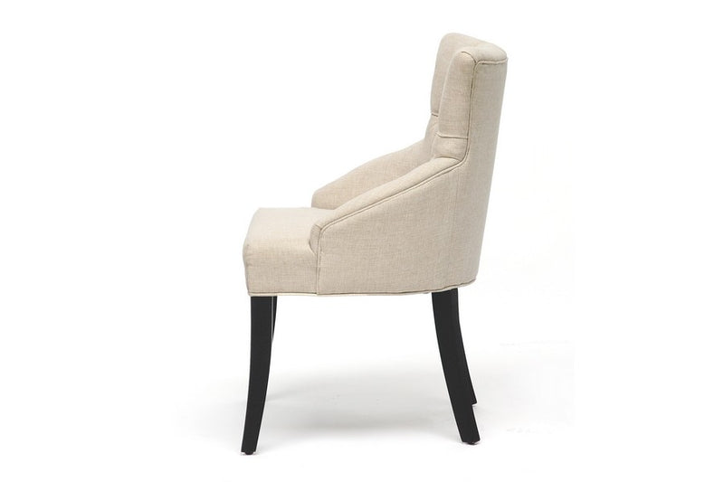 Halifax Beige Linen Dining Chair - 2pcs iHome Studio