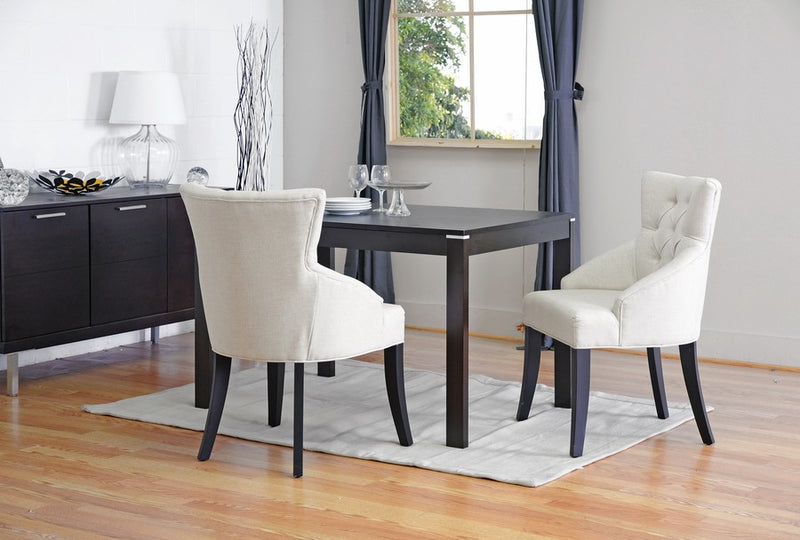 Halifax Beige Linen Dining Chair - 2pcs iHome Studio