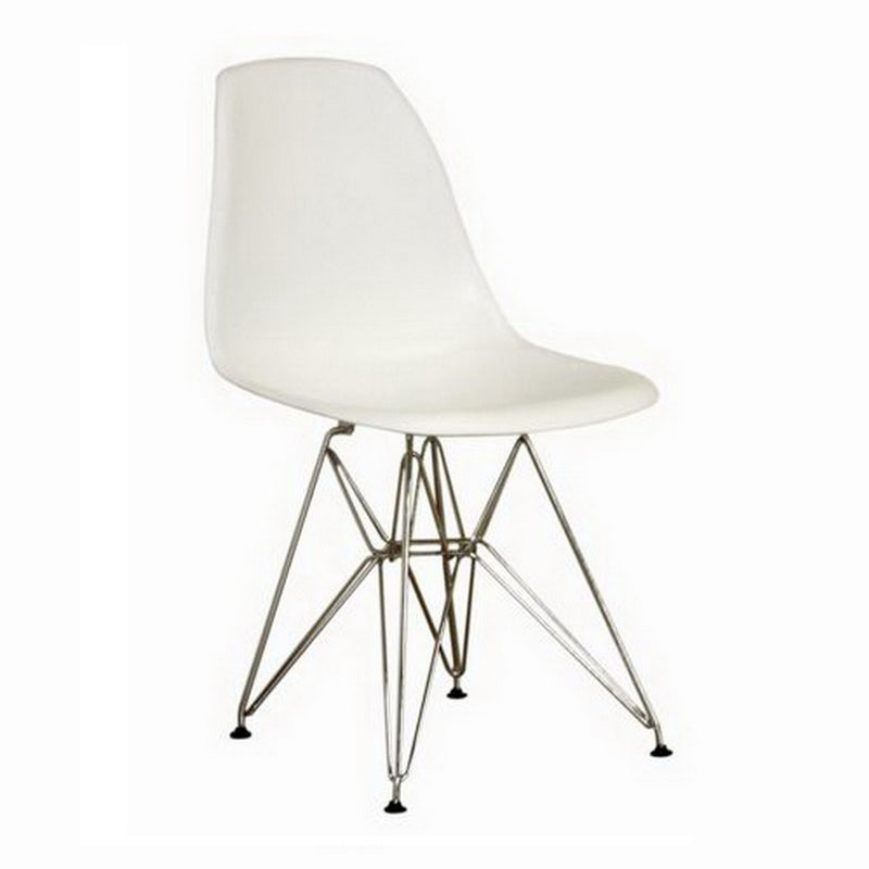 Azzo White Plastic Mid-Century Side Chair - 2pcs iHome Studio