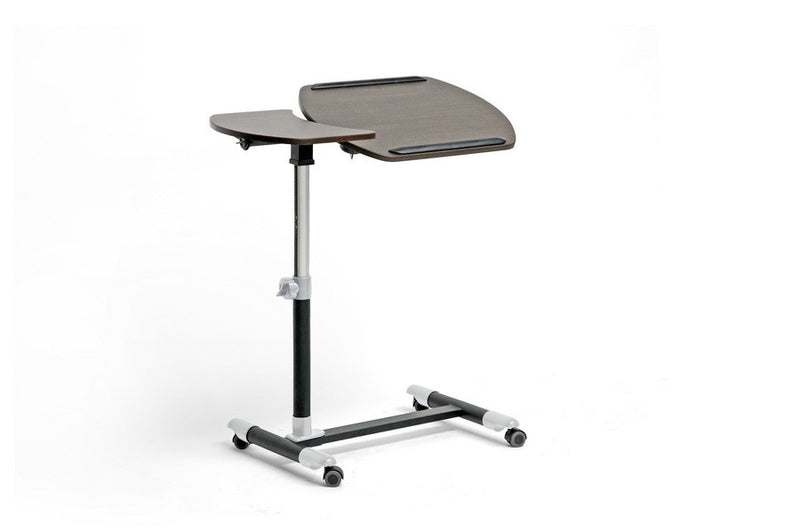 Home Office Olsen Wenge/Black Wheeled Laptop Tray Table with Tilt Control iHome Studio