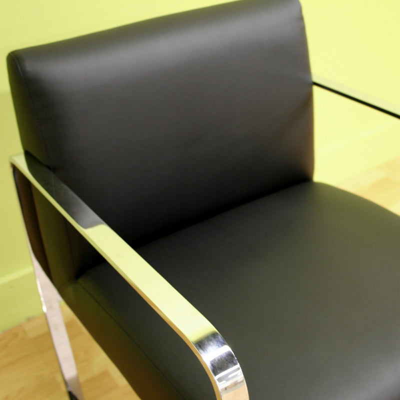 Home Office Meg Black Leather Chair iHome Studio