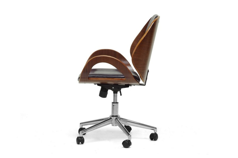 Home Office Watson Walnut and Black Modern Office Chair iHome Studio