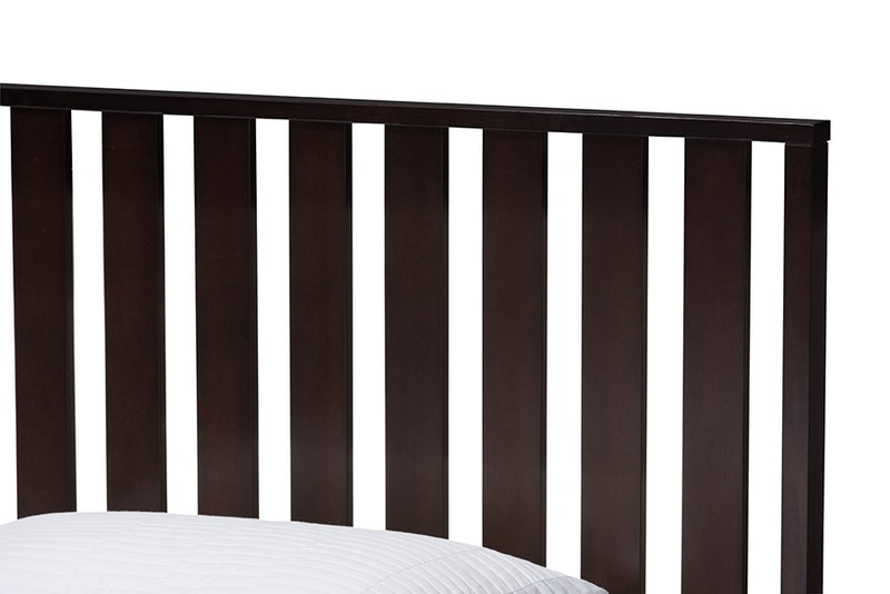 Harlan Dark Brown-Finished Wood Trundle Bed (Twin) iHome Studio