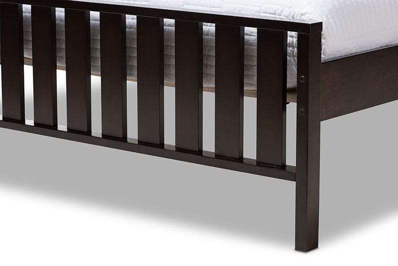 Harlan Dark Brown-Finished Wood Trundle Bed (Twin) iHome Studio