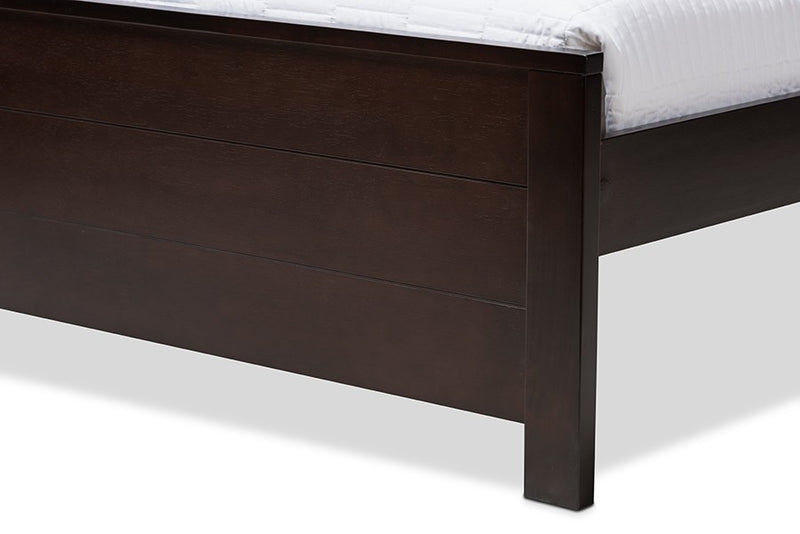 Catalina Dark Brown-Finished Wood Trundle Bed (Twin) iHome Studio