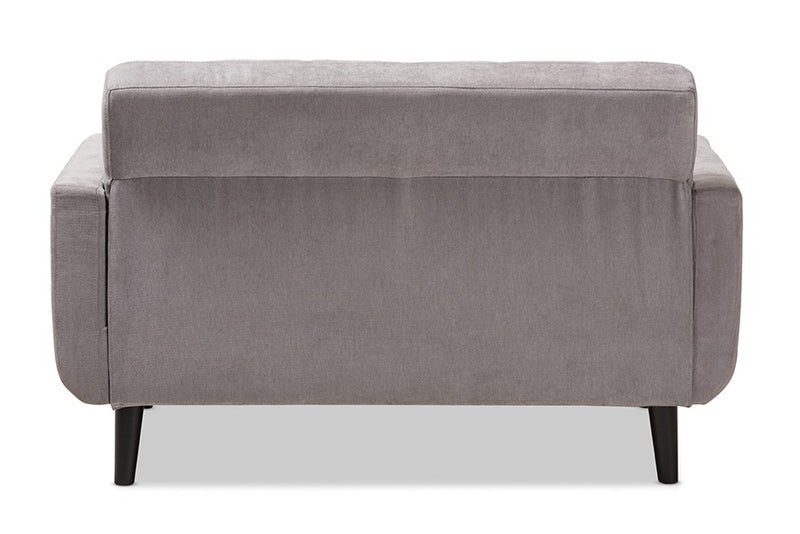 Carina Light Grey Fabric Upholstered Loveseat iHome Studio