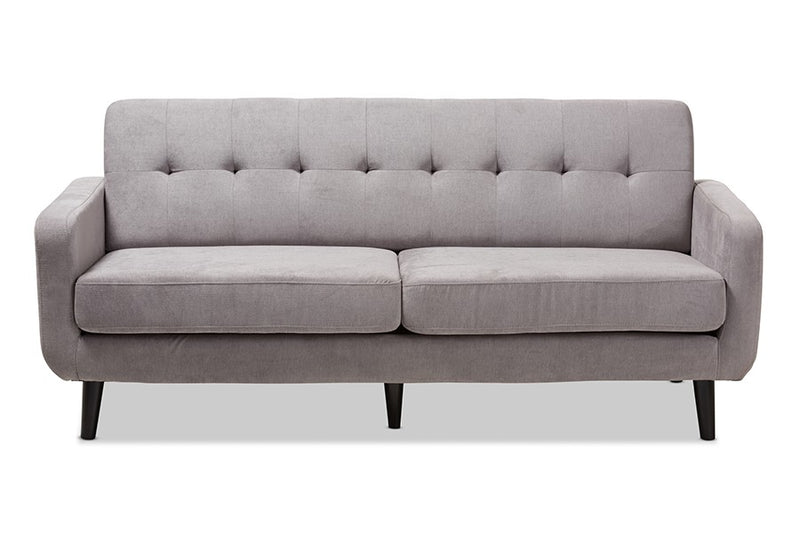 Carina Light Grey Fabric Upholstered Sofa iHome Studio