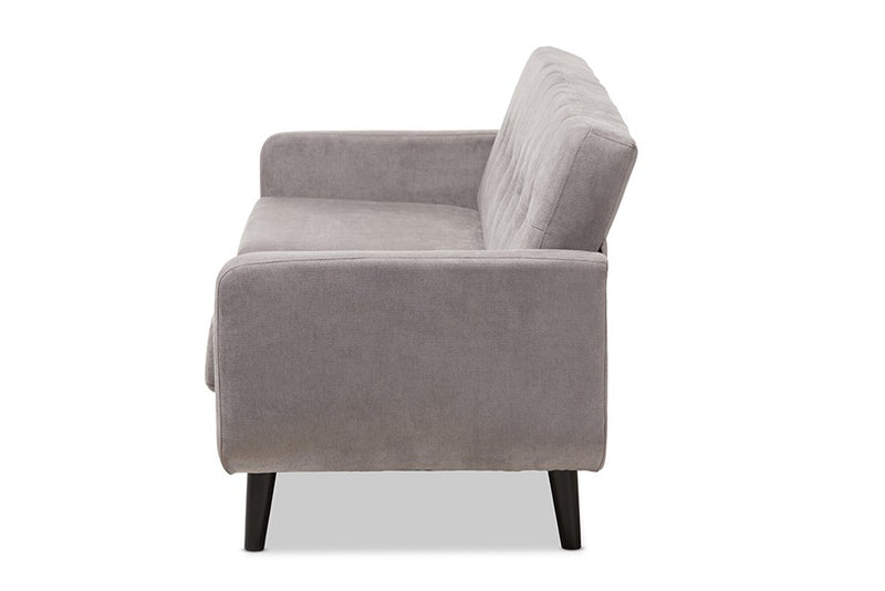 Carina Light Grey Fabric Upholstered Sofa iHome Studio