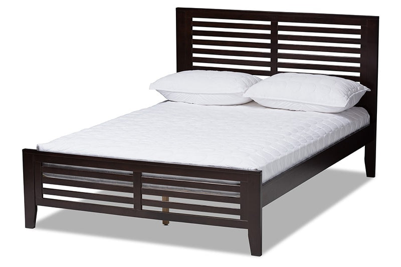 Sedona Espresso Brown Wood Platform Bed (Full) iHome Studio