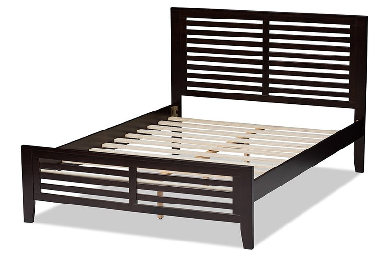 Sedona Espresso Brown Wood Platform Bed (Full) iHome Studio