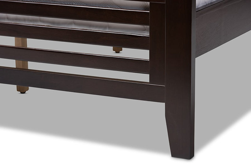 Sedona Espresso Brown Wood Platform Bed (Full) iHome Studio