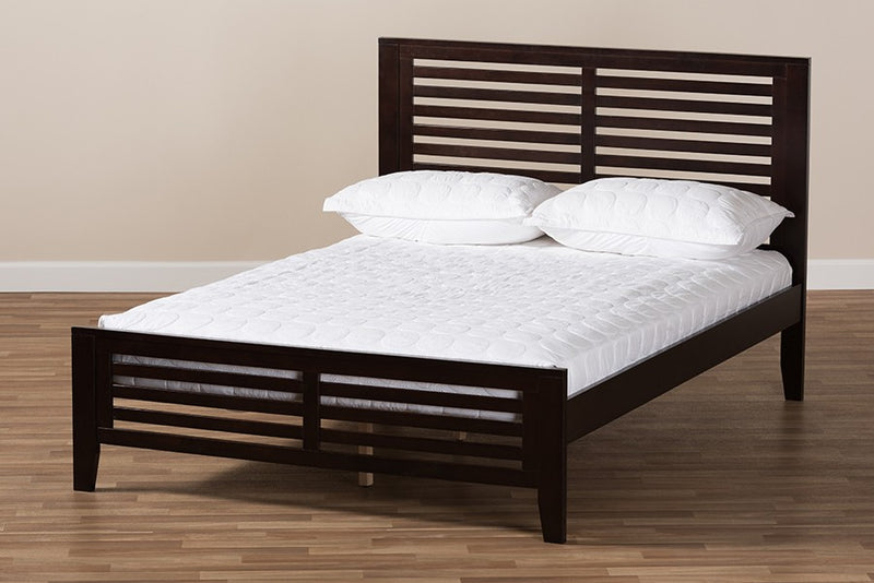 Sedona Espresso Brown Wood Platform Bed (Full) iHome Studio