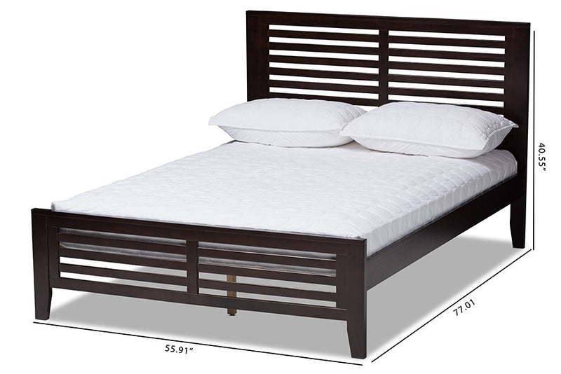 Sedona Espresso Brown Wood Platform Bed (Full) iHome Studio