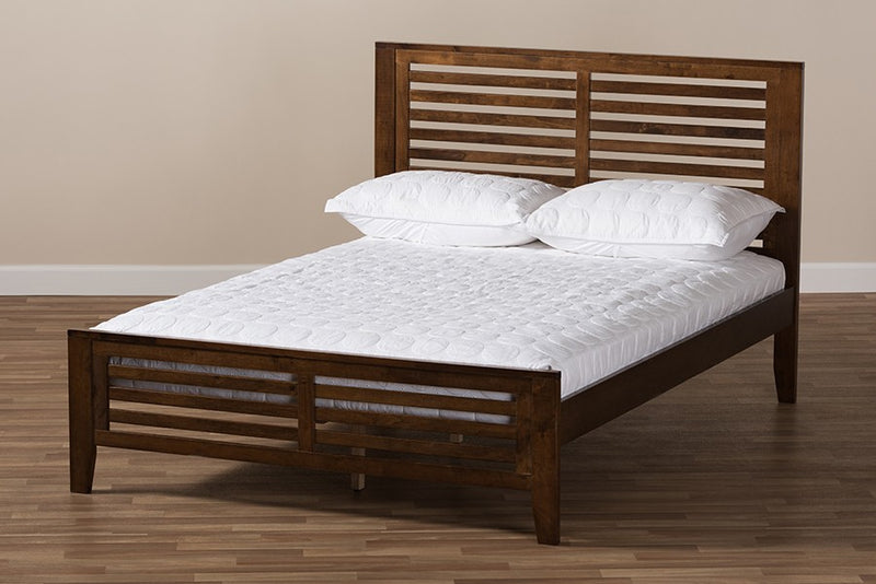 Sedona Walnut Brown Wood Platform Bed (Full) iHome Studio
