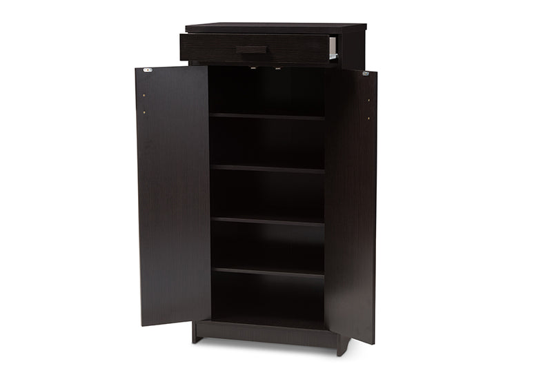 Sheffield Wenge Brown Finished Shoe Cabinet iHome Studio