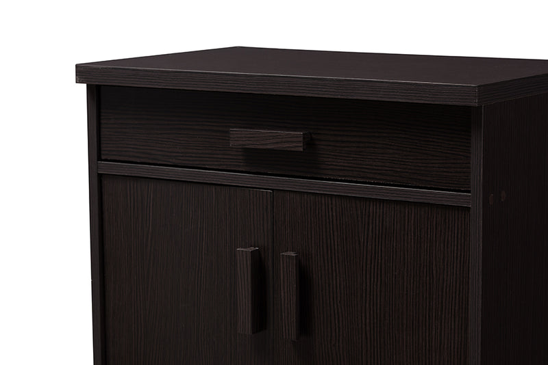 Sheffield Wenge Brown Finished Shoe Cabinet iHome Studio