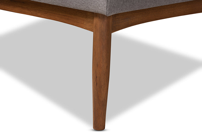 Auburn Gray Fabric Upholstered 4pcs Wood Dining Nook Set iHome Studio