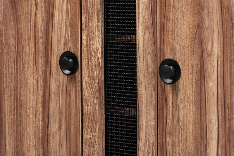 Kenzie 2-Door Wood Entryway Shoe Storage Cabinet w/Drawer iHome Studio