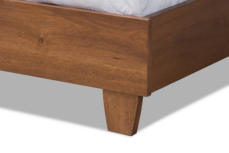 Raelynn Gray Fabric Upholstered Walnut Wood Bed (King) iHome Studio