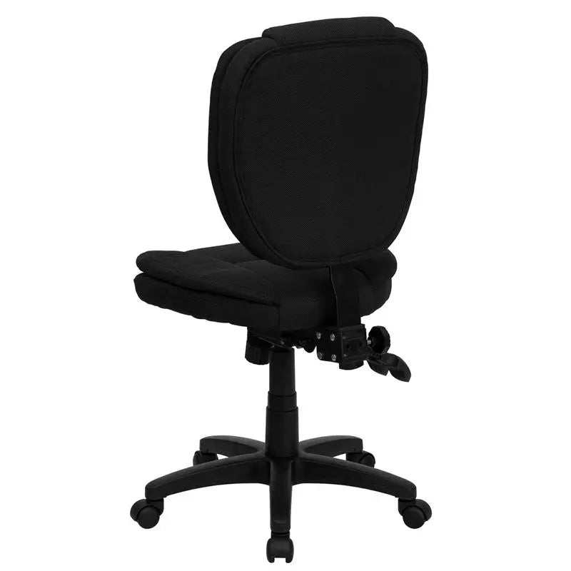 Aberdeen Mid-Back Black Fabric Ergonomic Swivel Home/Office Task Chair iHome Studio
