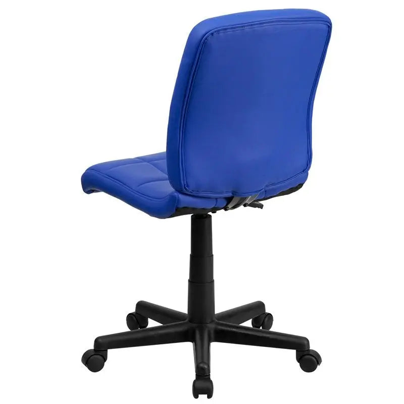 Aberdeen Mid-Back Blue Quilted Vinyl Swivel Home/Office Task Chair iHome Studio