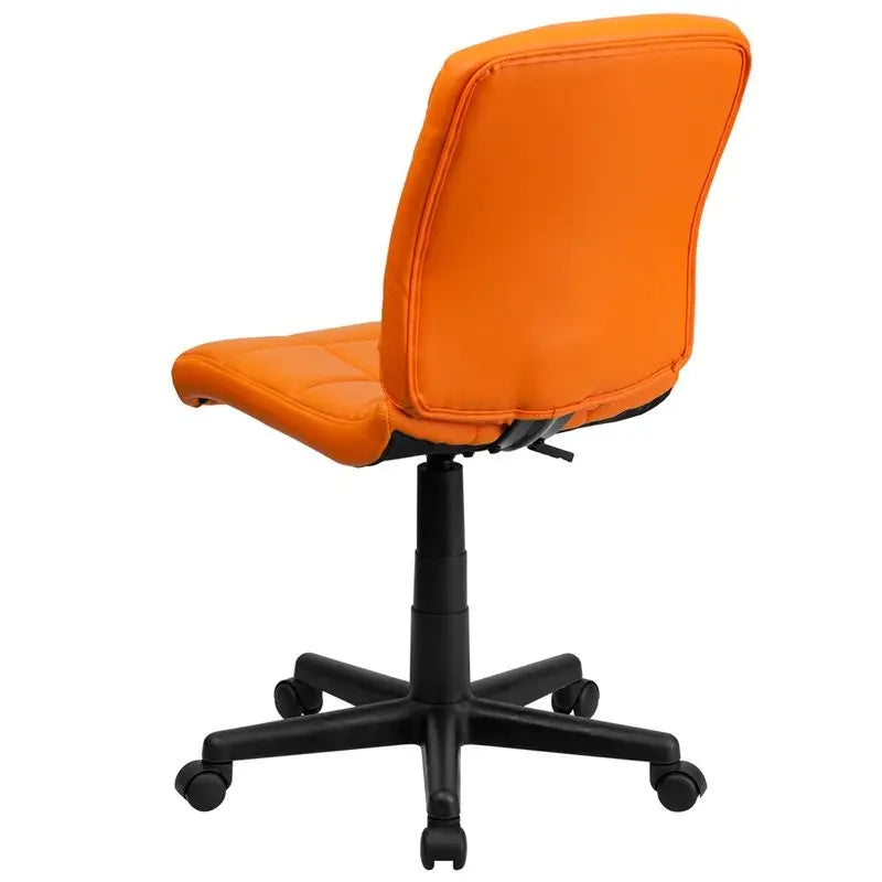 Aberdeen Mid-Back Orange Quilted Vinyl Swivel Home/Office Task Chair iHome Studio