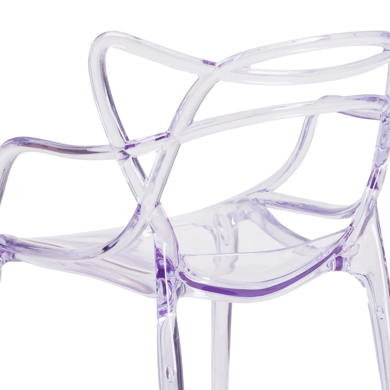 Adam Transparent Ghost Stacking Side Chair iHome Studio