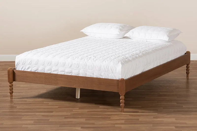 Addison Ash Walnut Wood Platform Bed (Queen) iHome Studio