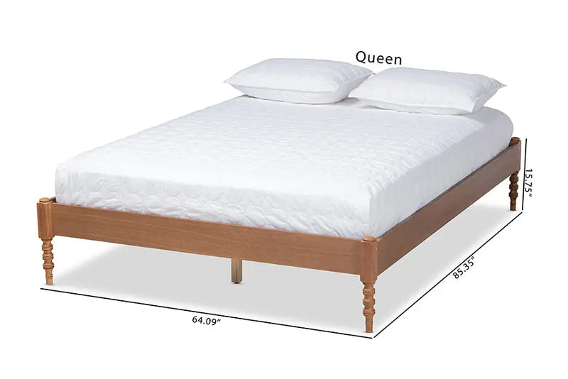 Addison Ash Walnut Wood Platform Bed (Queen) iHome Studio