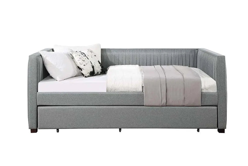 Alessandra Twin Daybed w/Trundle, Gray Fabric iHome Studio
