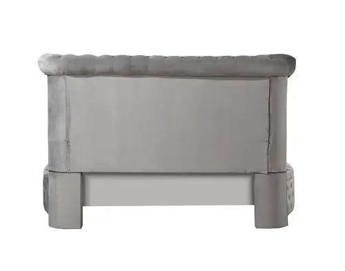 Alia King Bed, Gray Velvet iHome Studio